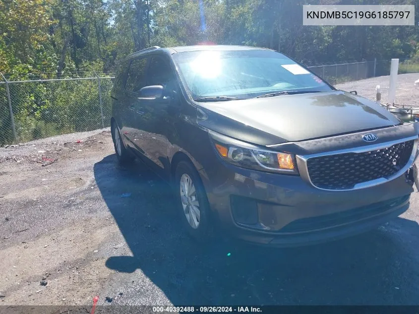 2016 Kia Sedona Lx VIN: KNDMB5C19G6185797 Lot: 40392488