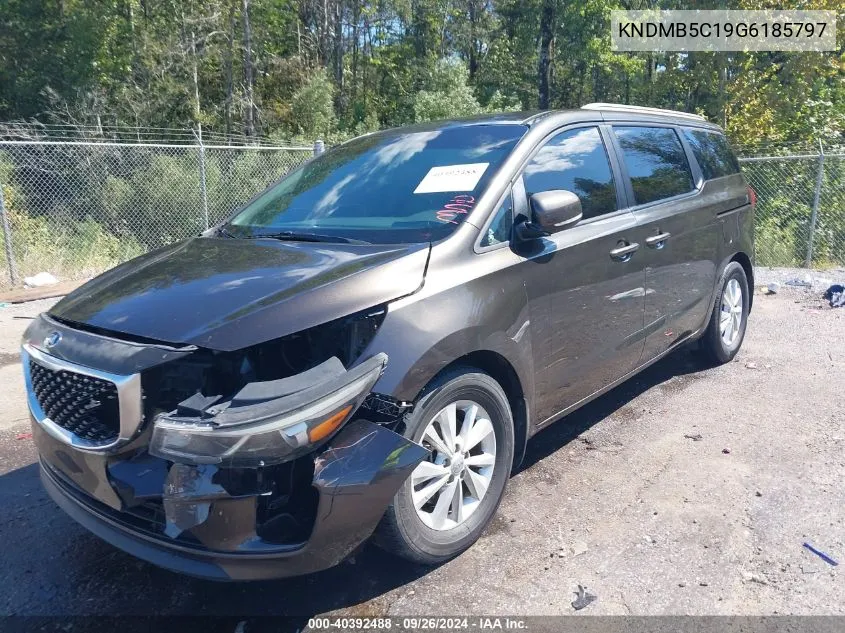 2016 Kia Sedona Lx VIN: KNDMB5C19G6185797 Lot: 40392488