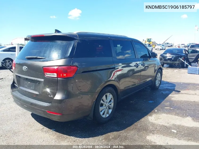 2016 Kia Sedona Lx VIN: KNDMB5C19G6185797 Lot: 40392488