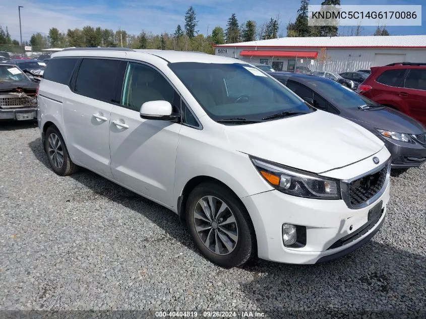 2016 Kia Sedona Sx VIN: KNDMC5C14G6170086 Lot: 40404819