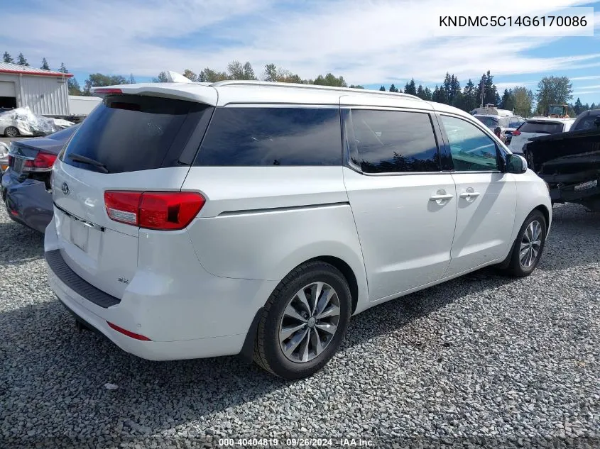 2016 Kia Sedona Sx VIN: KNDMC5C14G6170086 Lot: 40404819