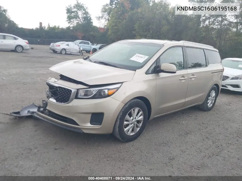 KNDMB5C16G6195168 2016 Kia Sedona Lx