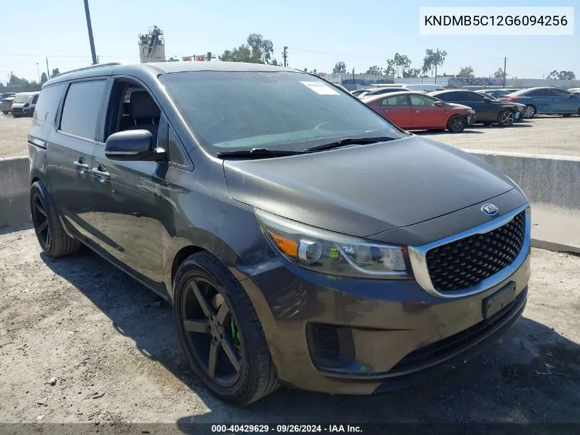 2016 Kia Sedona Lx VIN: KNDMB5C12G6094256 Lot: 40429629