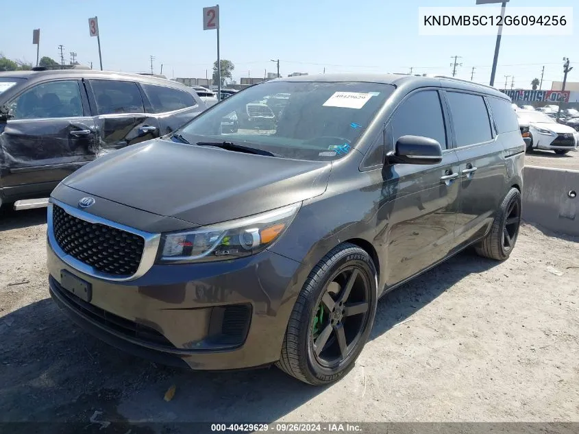 2016 Kia Sedona Lx VIN: KNDMB5C12G6094256 Lot: 40429629