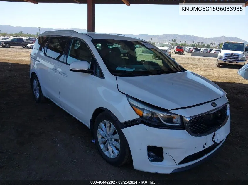 2016 Kia Sedona Ex VIN: KNDMC5C16G6083936 Lot: 40442202