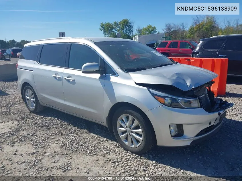 2016 Kia Sedona Ex/Sx VIN: KNDMC5C15G6138909 Lot: 40454700