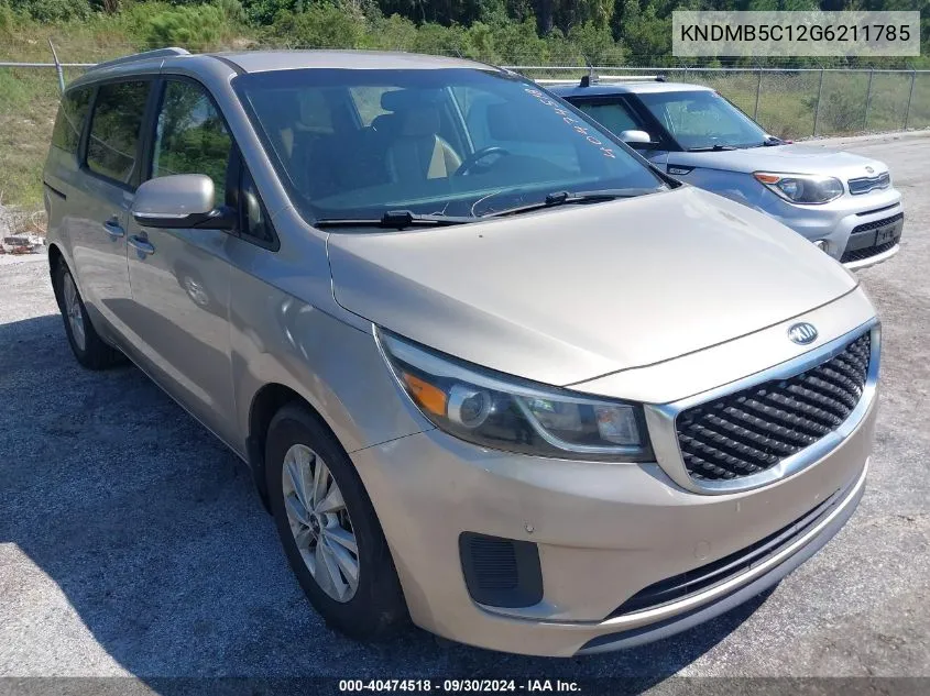 2016 Kia Sedona Lx VIN: KNDMB5C12G6211785 Lot: 40474518