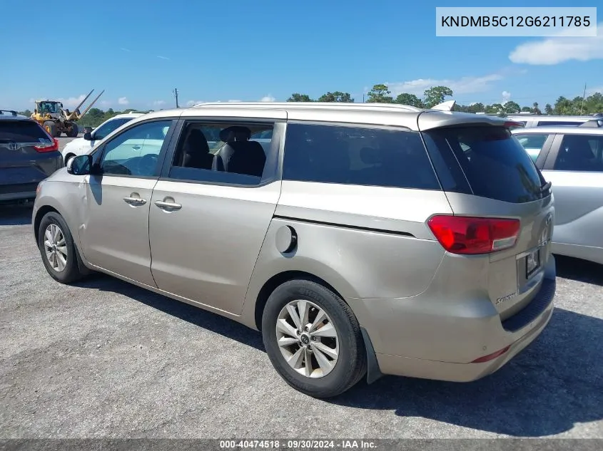 2016 Kia Sedona Lx VIN: KNDMB5C12G6211785 Lot: 40474518