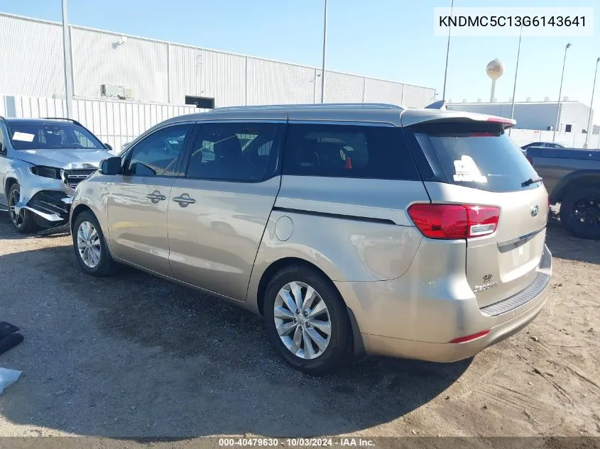 2016 Kia Sedona Ex VIN: KNDMC5C13G6143641 Lot: 40479630