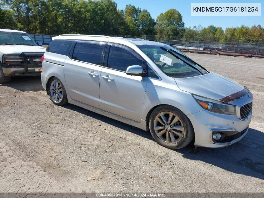 2016 Kia Sedona Sx Luxury VIN: KNDME5C17G6181254 Lot: 40557913