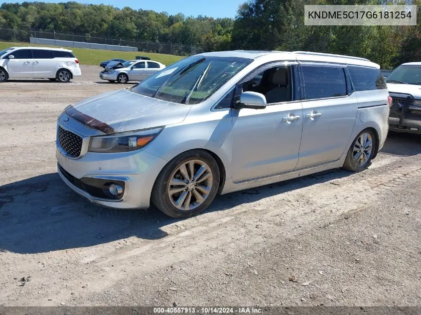 2016 Kia Sedona Sx Luxury VIN: KNDME5C17G6181254 Lot: 40557913