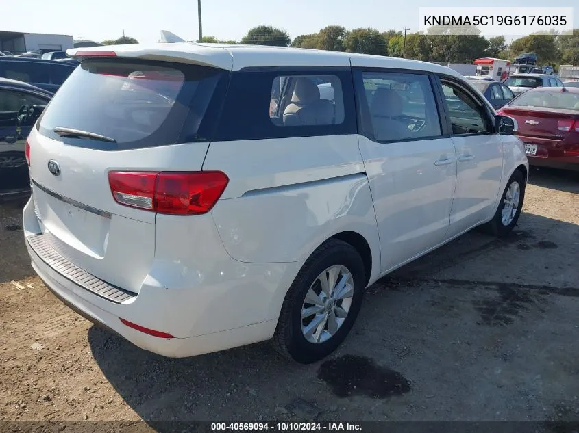 2016 Kia Sedona L VIN: KNDMA5C19G6176035 Lot: 40569094