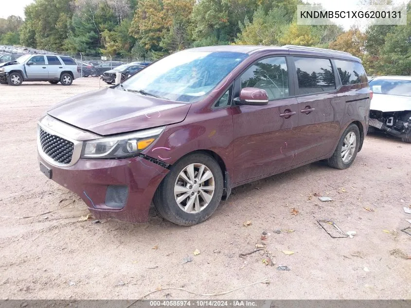 2016 Kia Sedona Lx VIN: KNDMB5C1XG6200131 Lot: 40585974