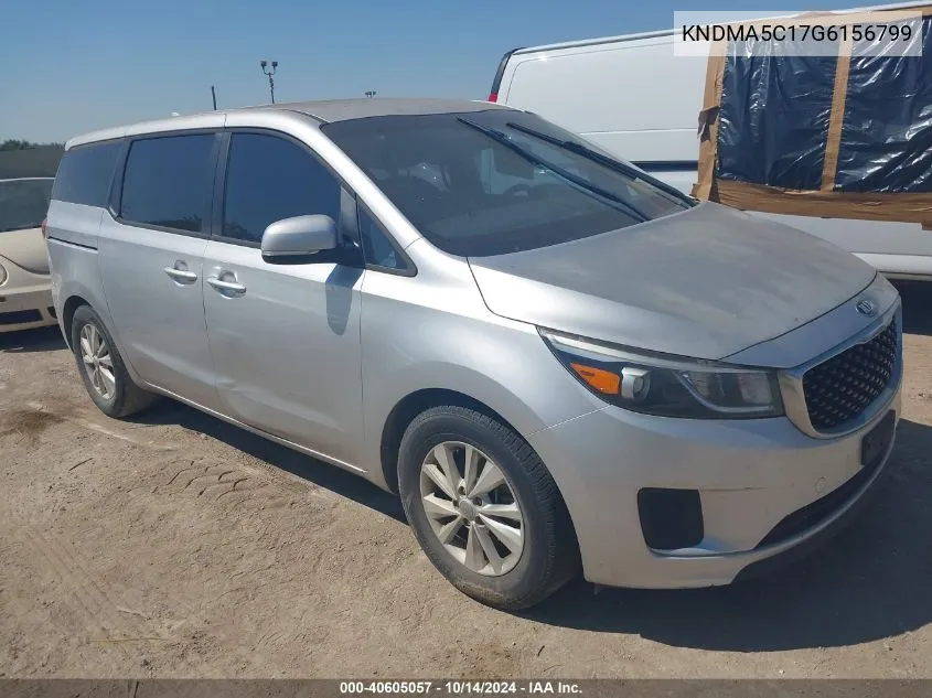 2016 Kia Sedona L VIN: KNDMA5C17G6156799 Lot: 40605057