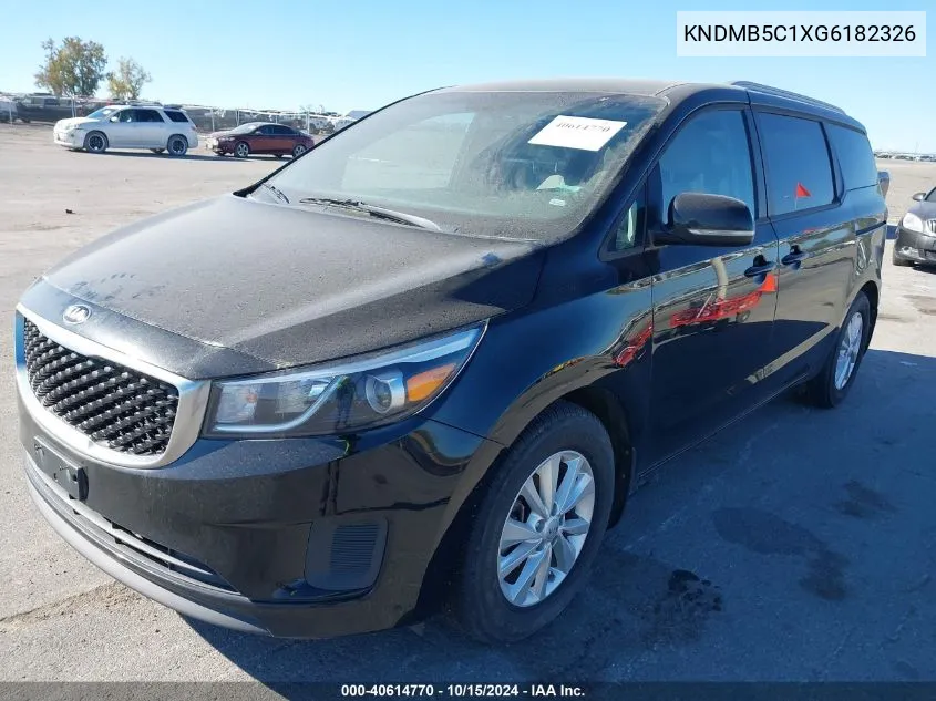 2016 Kia Sedona Lx VIN: KNDMB5C1XG6182326 Lot: 40614770