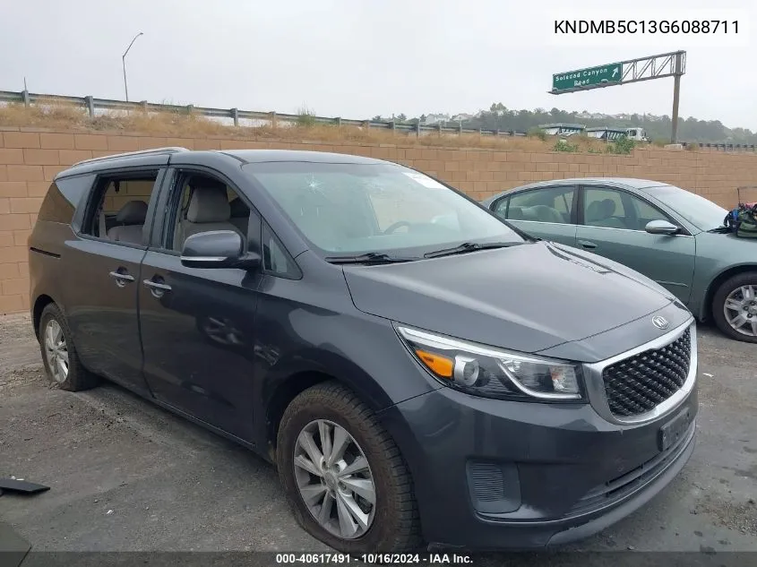 2016 Kia Sedona Lx VIN: KNDMB5C13G6088711 Lot: 40617491