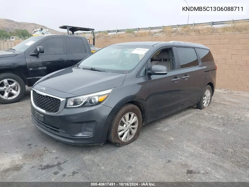 2016 Kia Sedona Lx VIN: KNDMB5C13G6088711 Lot: 40617491