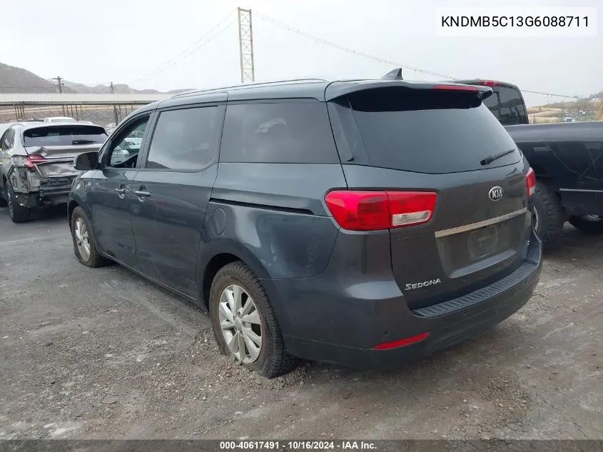 2016 Kia Sedona Lx VIN: KNDMB5C13G6088711 Lot: 40617491