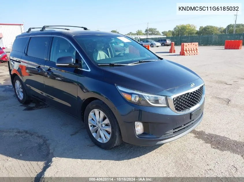 2016 Kia Sedona Ex VIN: KNDMC5C11G6185032 Lot: 40620114