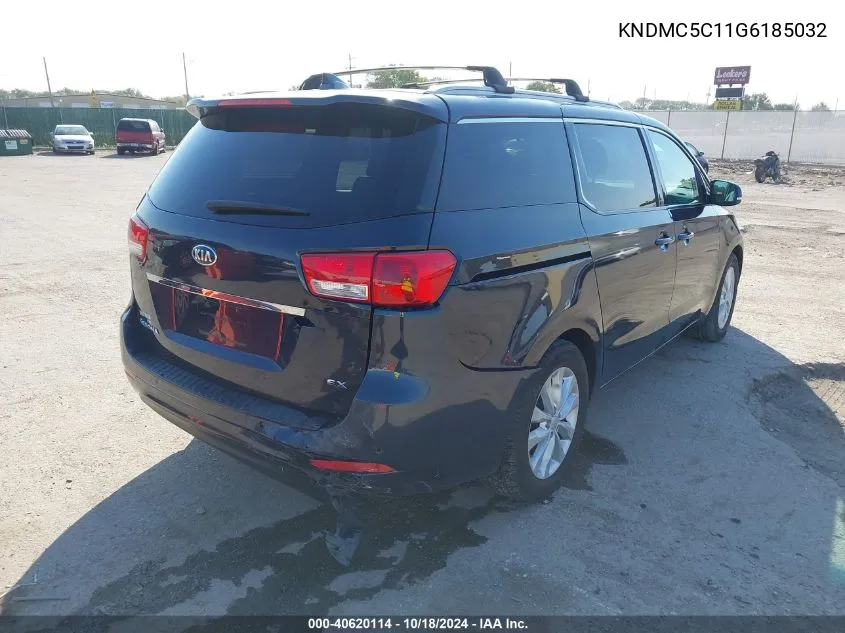 2016 Kia Sedona Ex VIN: KNDMC5C11G6185032 Lot: 40620114