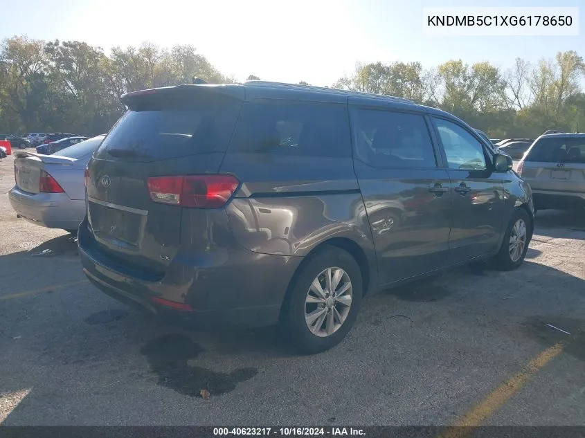 KNDMB5C1XG6178650 2016 Kia Sedona Lx