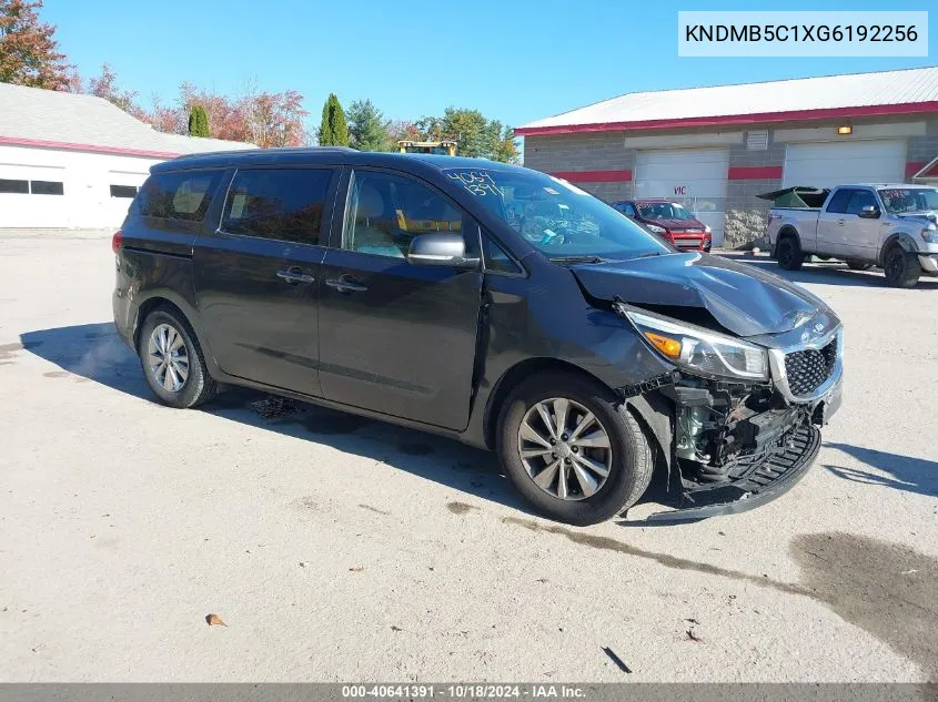 2016 Kia Sedona Lx VIN: KNDMB5C1XG6192256 Lot: 40641391