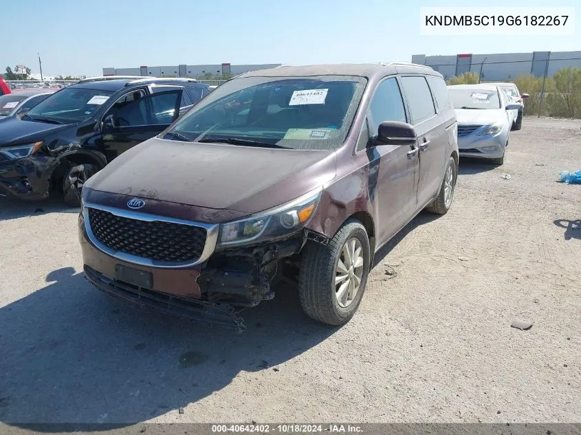 2016 Kia Sedona Lx VIN: KNDMB5C19G6182267 Lot: 40642402