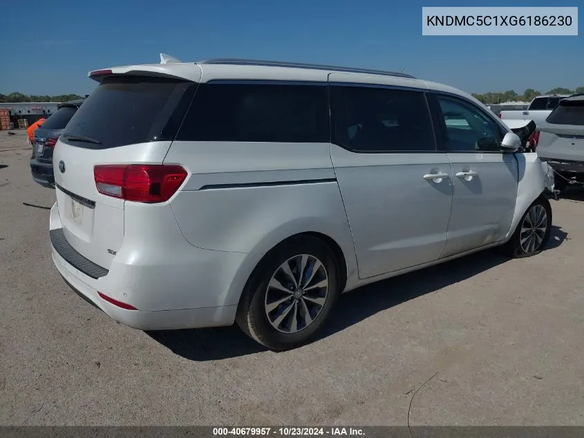 2016 Kia Sedona Sx VIN: KNDMC5C1XG6186230 Lot: 40679957