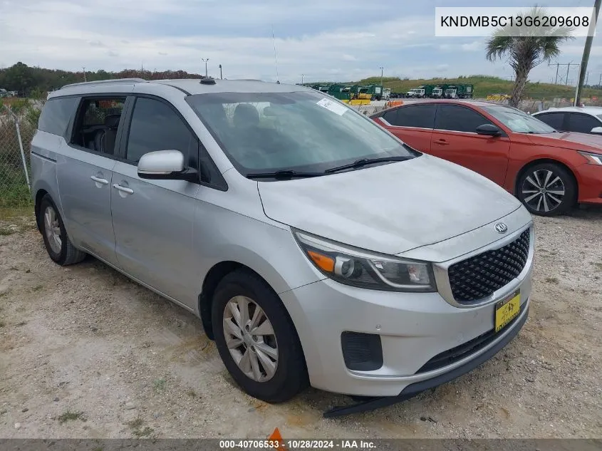 2016 Kia Sedona Lx VIN: KNDMB5C13G6209608 Lot: 40706533