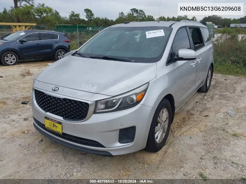 2016 Kia Sedona Lx VIN: KNDMB5C13G6209608 Lot: 40706533