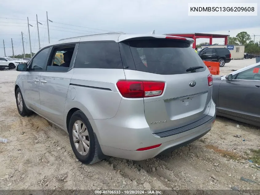 2016 Kia Sedona Lx VIN: KNDMB5C13G6209608 Lot: 40706533