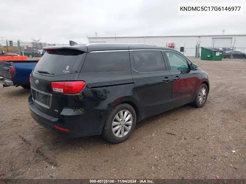 2016 Kia Sedona Ex VIN: KNDMC5C17G6146977 Lot: 40725108