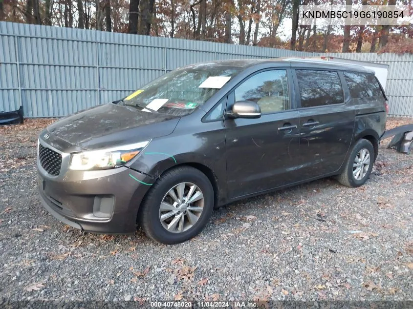 2016 Kia Sedona Lx VIN: KNDMB5C19G6190854 Lot: 40748020