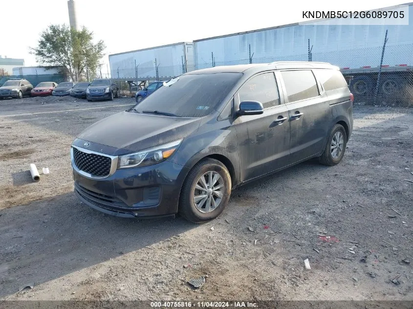 2016 Kia Sedona Lx VIN: KNDMB5C12G6089705 Lot: 40755816