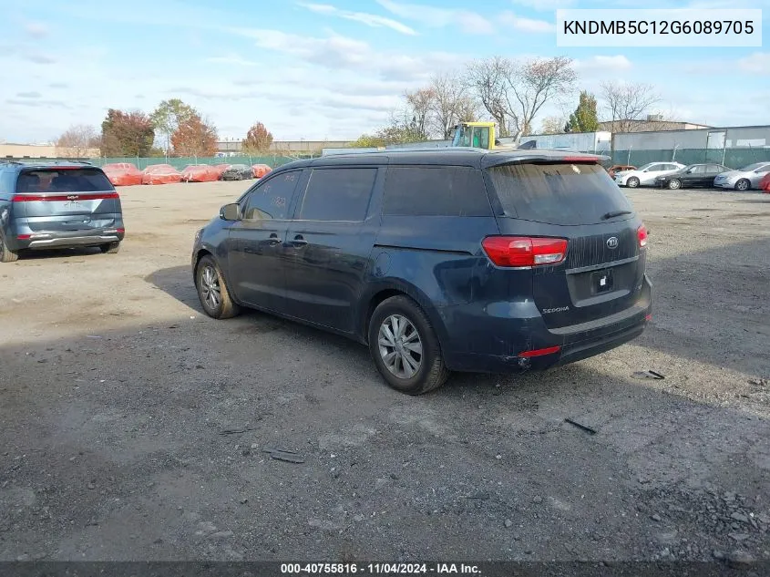 2016 Kia Sedona Lx VIN: KNDMB5C12G6089705 Lot: 40755816