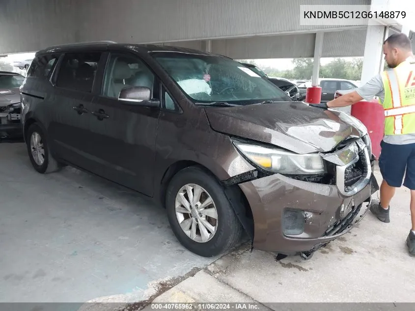 2016 Kia Sedona Lx VIN: KNDMB5C12G6148879 Lot: 40765962