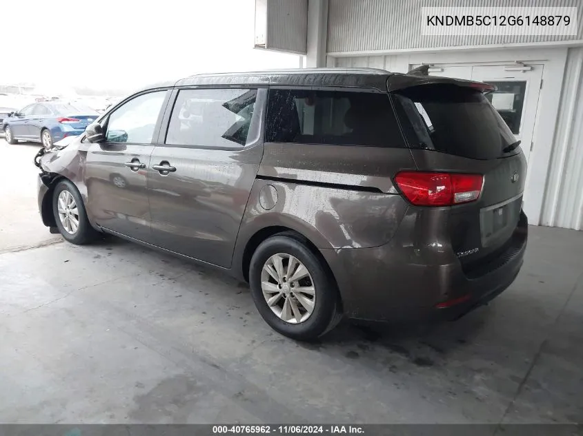 2016 Kia Sedona Lx VIN: KNDMB5C12G6148879 Lot: 40765962