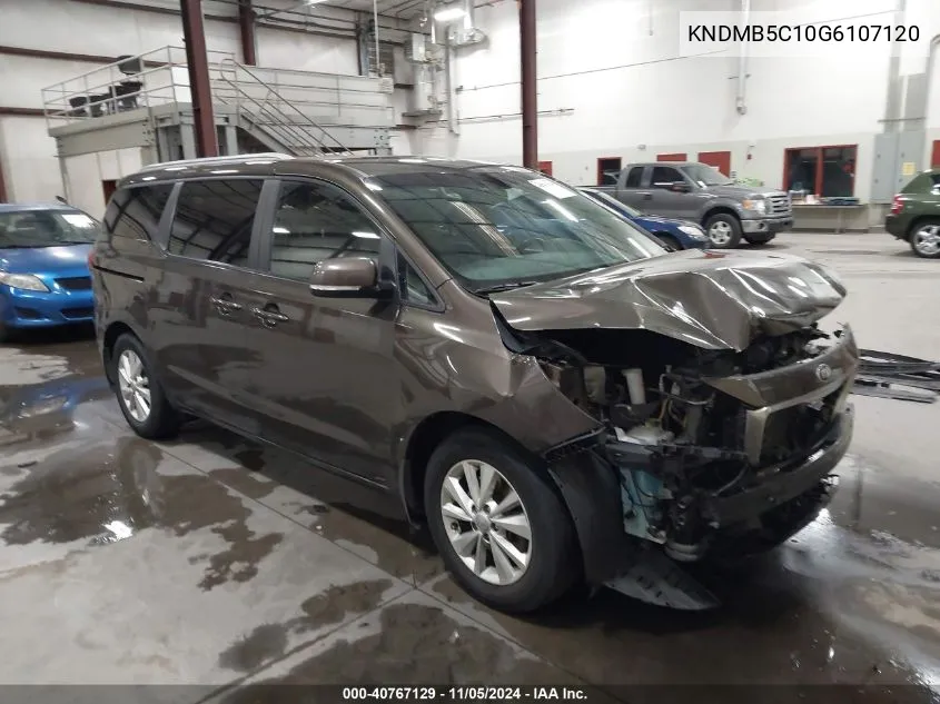 2016 Kia Sedona Lx VIN: KNDMB5C10G6107120 Lot: 40767129