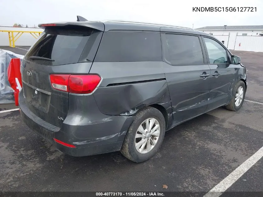 2016 Kia Sedona Lx VIN: KNDMB5C15G6127721 Lot: 40773170