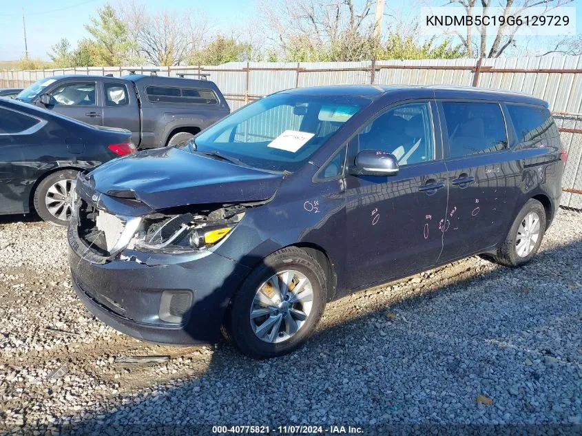 2016 Kia Sedona Lx VIN: KNDMB5C19G6129729 Lot: 40775821