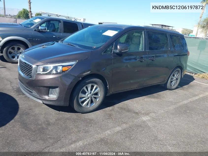 2016 Kia Sedona Lx VIN: KNDMB5C12G6197872 Lot: 40793167