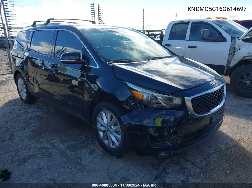 2016 Kia Sedona Ex VIN: KNDMC5C16G614697 Lot: 40805004