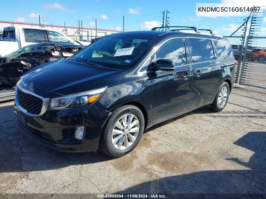 2016 Kia Sedona Ex VIN: KNDMC5C16G614697 Lot: 40805004