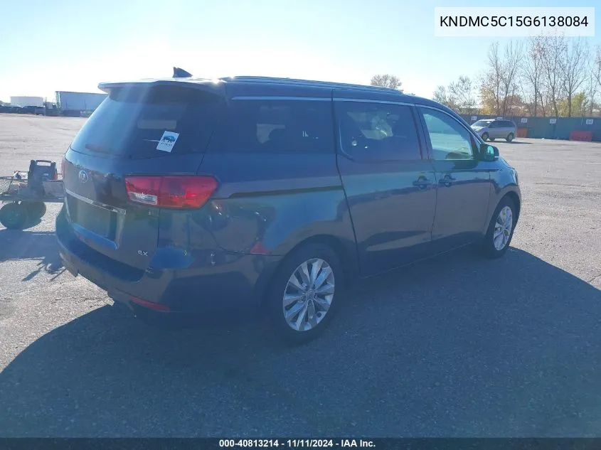 2016 Kia Sedona Ex VIN: KNDMC5C15G6138084 Lot: 40813214