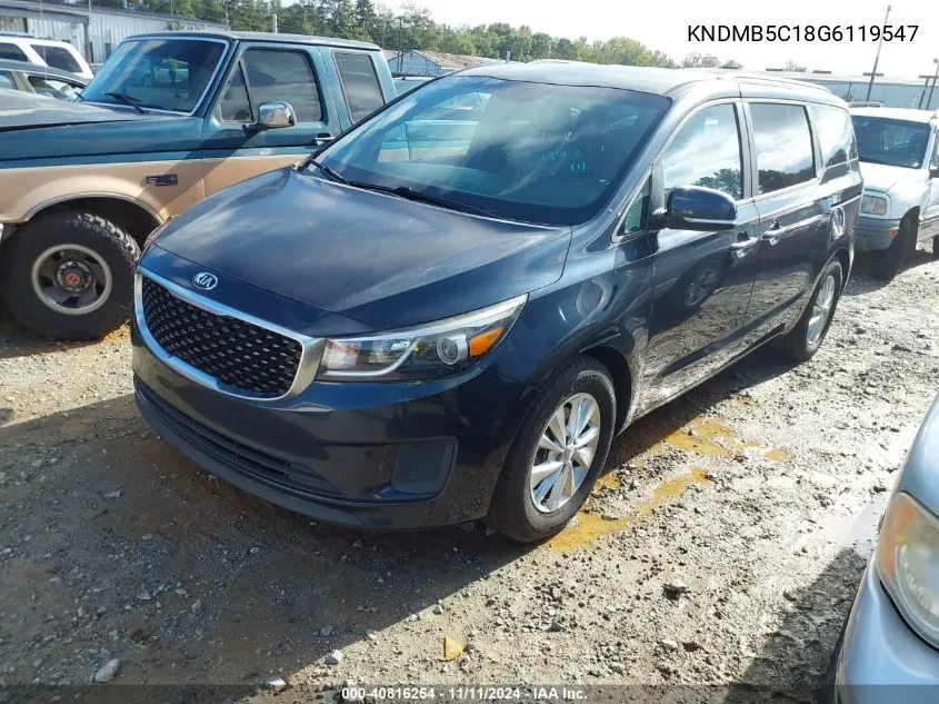 2016 Kia Sedona Lx VIN: KNDMB5C18G6119547 Lot: 40816254