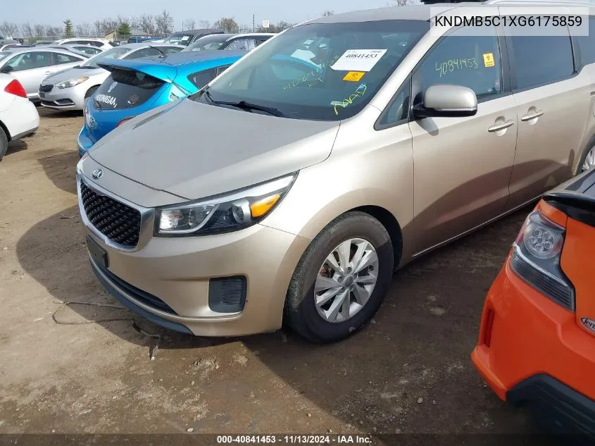 2016 Kia Sedona Lx VIN: KNDMB5C1XG6175859 Lot: 40841453