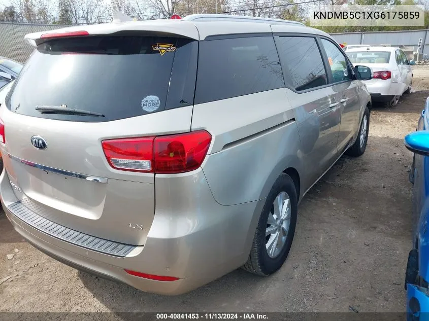 2016 Kia Sedona Lx VIN: KNDMB5C1XG6175859 Lot: 40841453