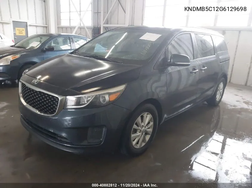 2016 Kia Sedona Lx VIN: KNDMB5C12G6129698 Lot: 40882812