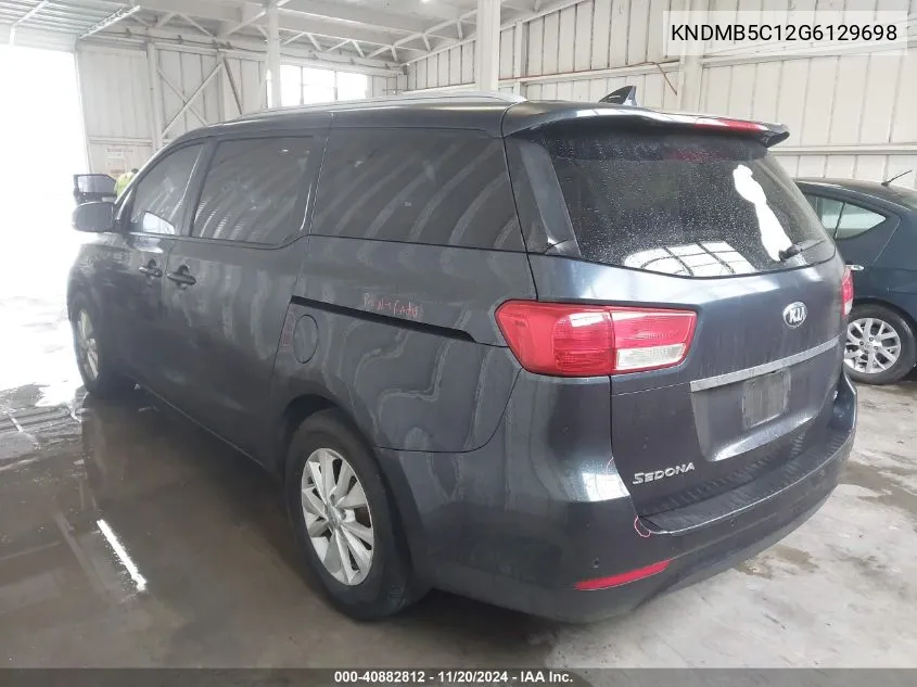 2016 Kia Sedona Lx VIN: KNDMB5C12G6129698 Lot: 40882812