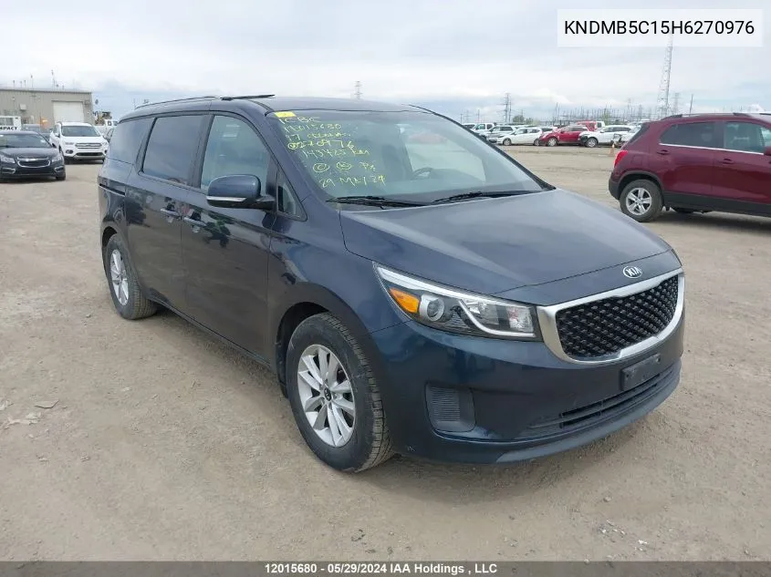 2017 Kia Sedona VIN: KNDMB5C15H6270976 Lot: 12015680